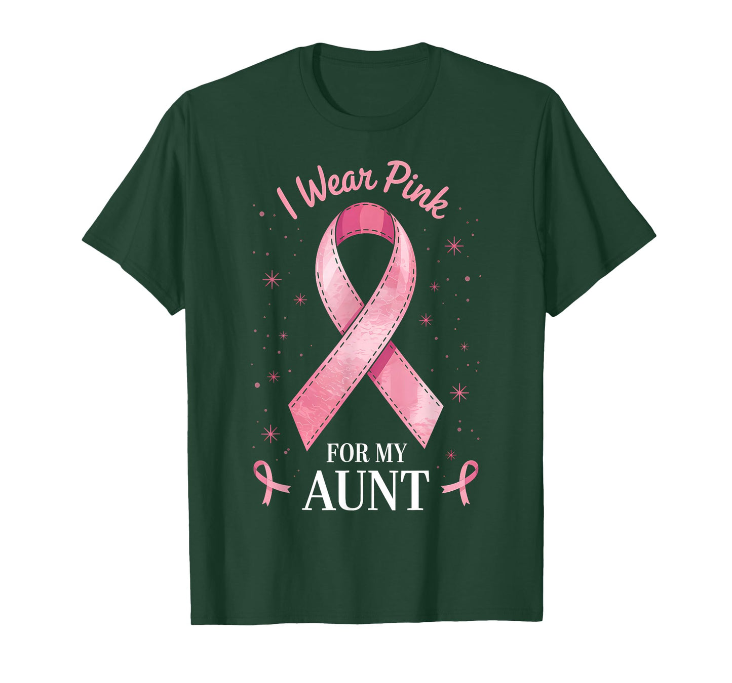 I Wear Pink for My Aunt Cancer Awareness Support T-Shirt