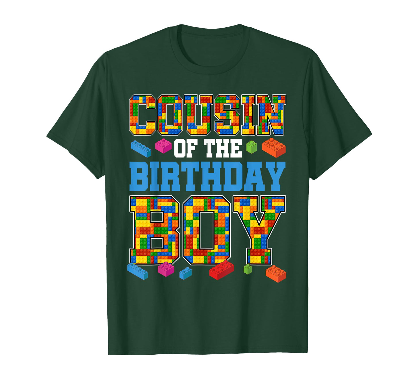 Cousin Of The Birthday Boy Master Builder Building Blocks T-Shirt
