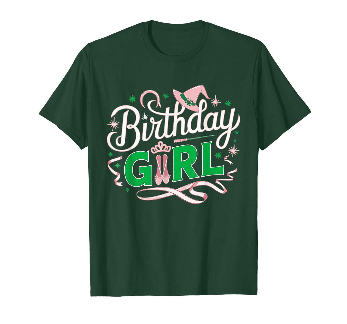 Birthday Witch Pink And Green Birthday Girl T-Shirt