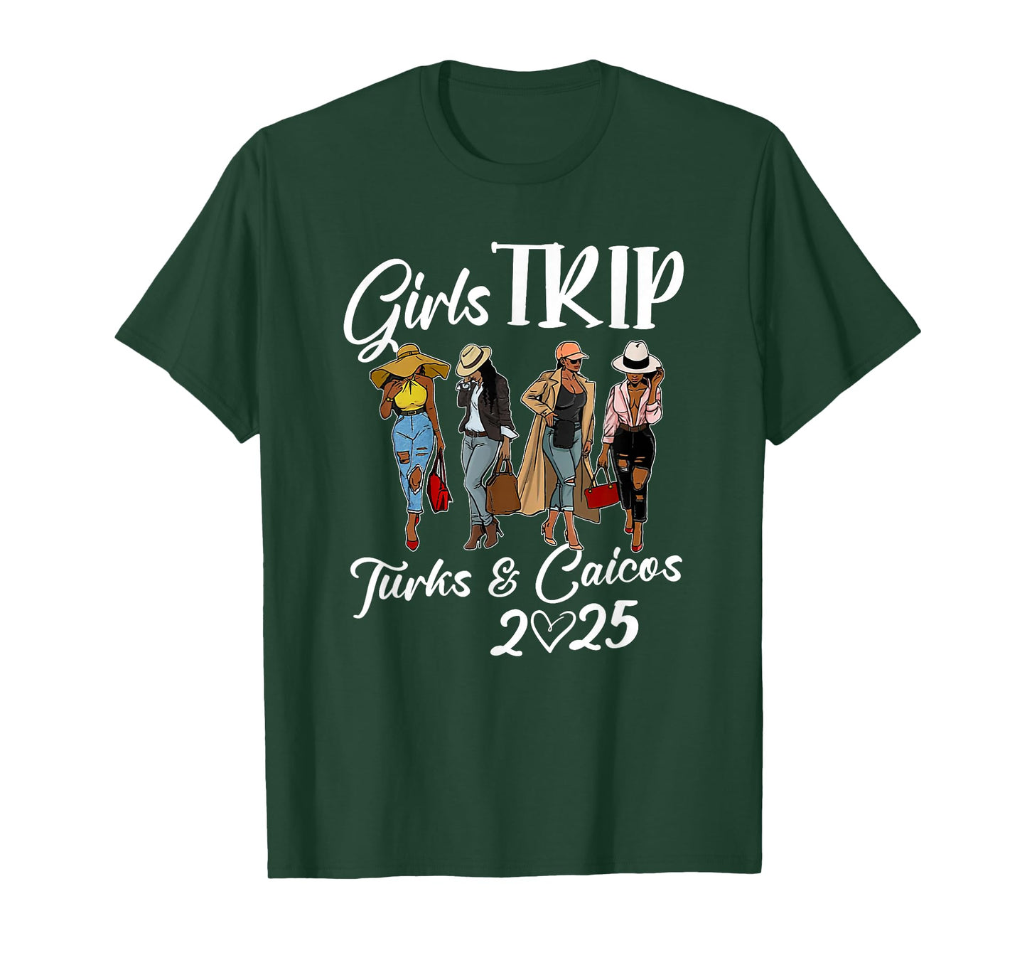 Turks & Caicos Girls Trip 2025 Birthday Squad Women Vacation T-Shirt