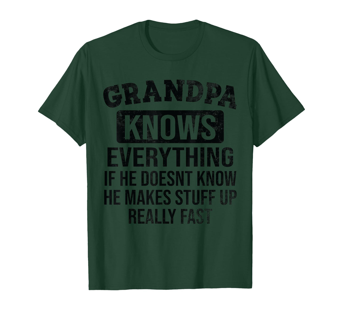Funny Grandpa Knows Everything Father's Day Dad Jokes 2024 T-Shirt