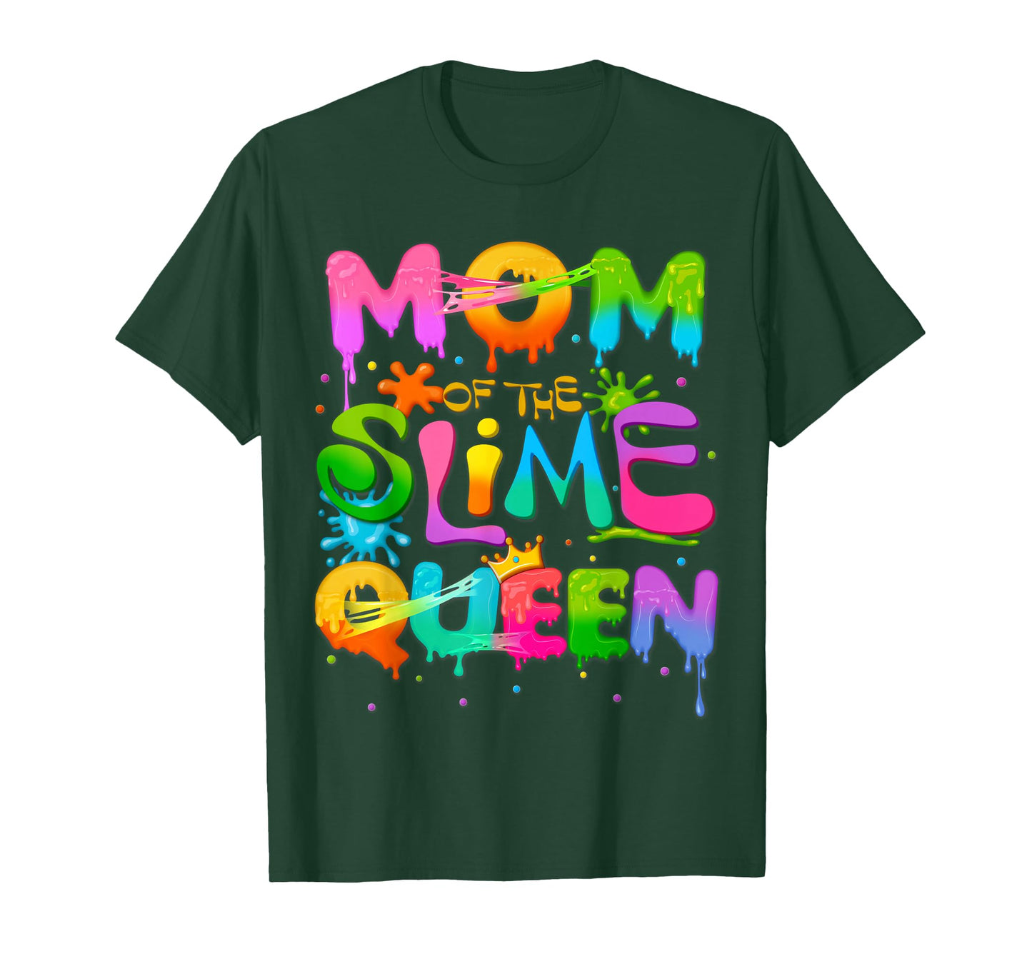 Mom Of The Slime Queen Birthday Family Matching Party T-Shirt