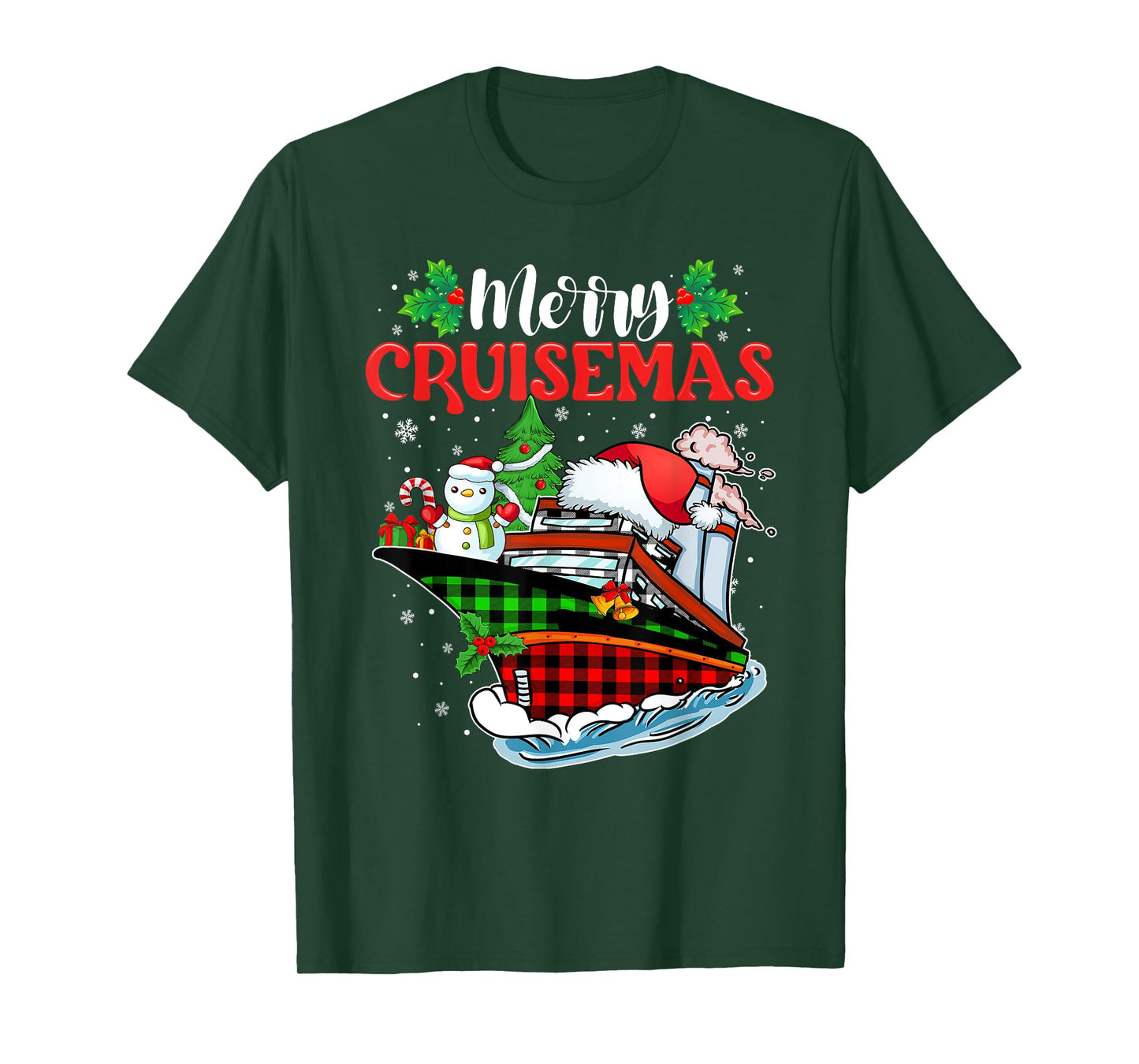 Merry Cruisemas 2025 Christmas Santa Reindeer Cruise Ship T-Shirt