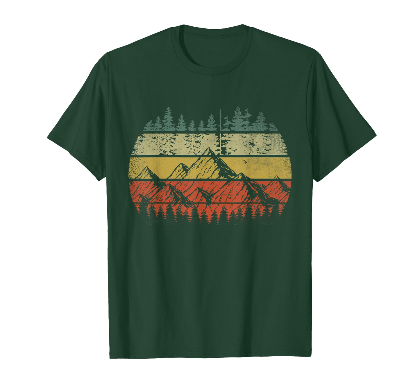 Wildlife Trees Outdoors Nature Retro Forest T-Shirt