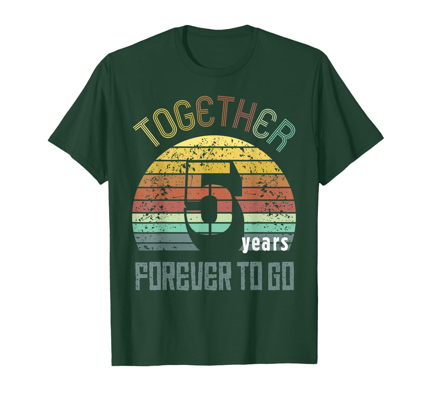 5th Years Wedding Anniversary Gifts For Couple Matching Five T-Shirt