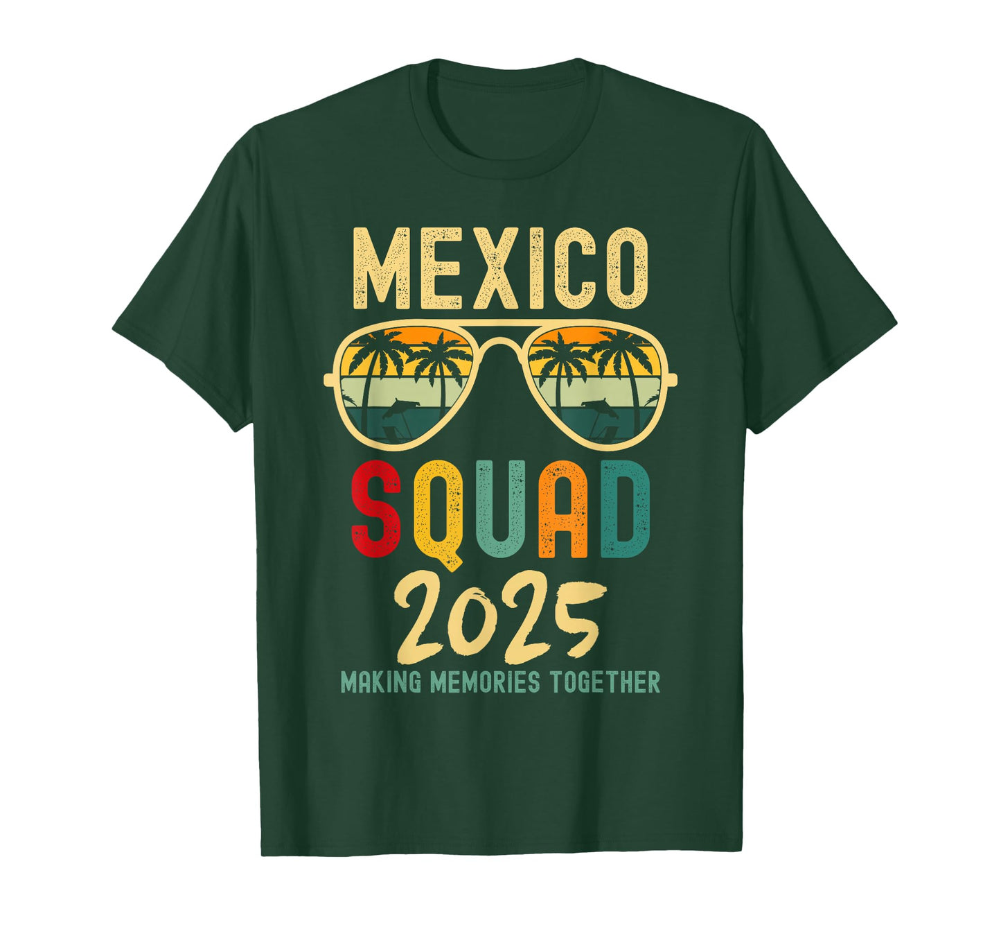 Mexico 2025 Squad Tropical Beach Family Vacation Matching T-Shirt