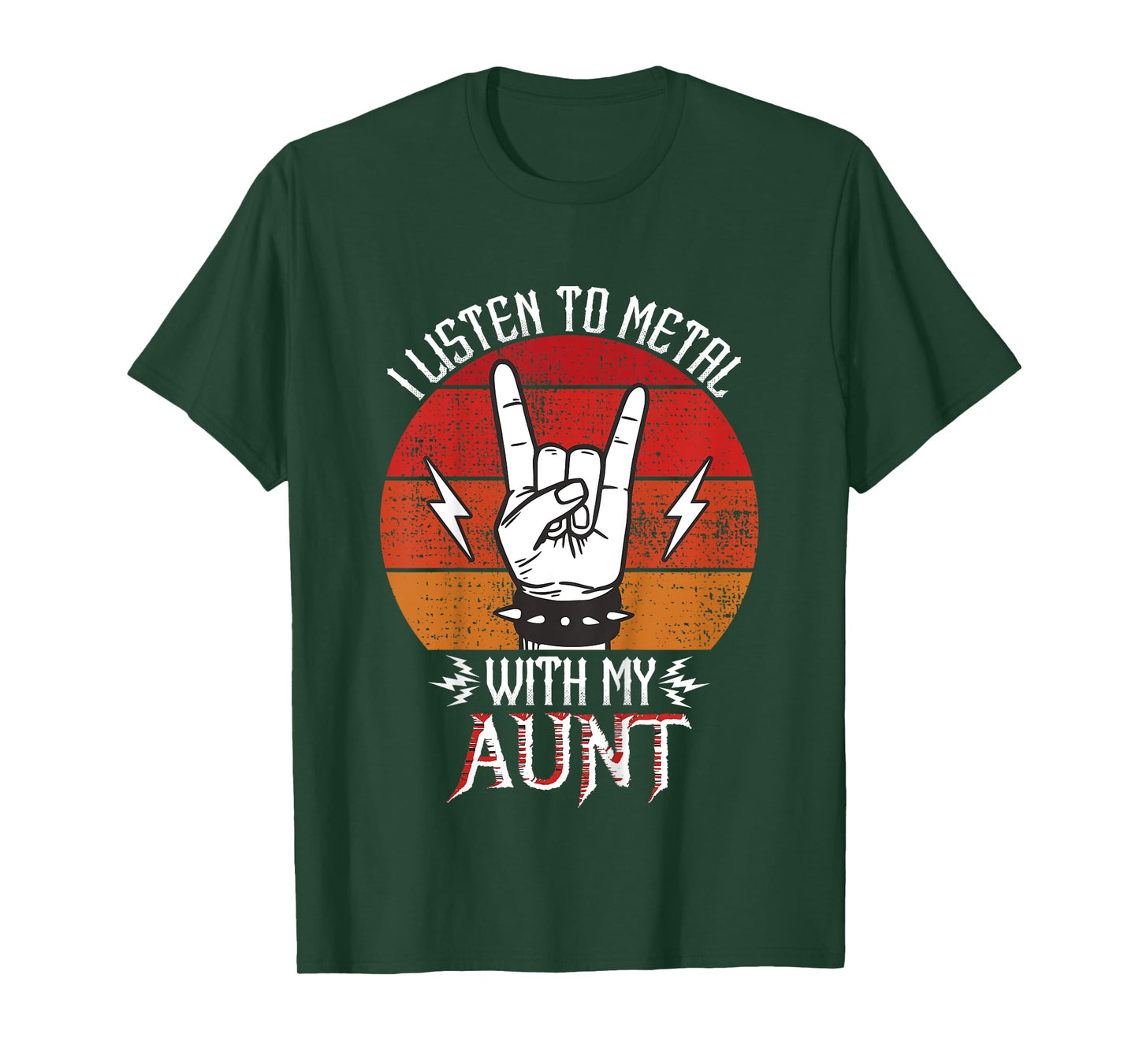 I Listen To Heavy Metal With My Aunt Kids Heavy Metal T-Shirt