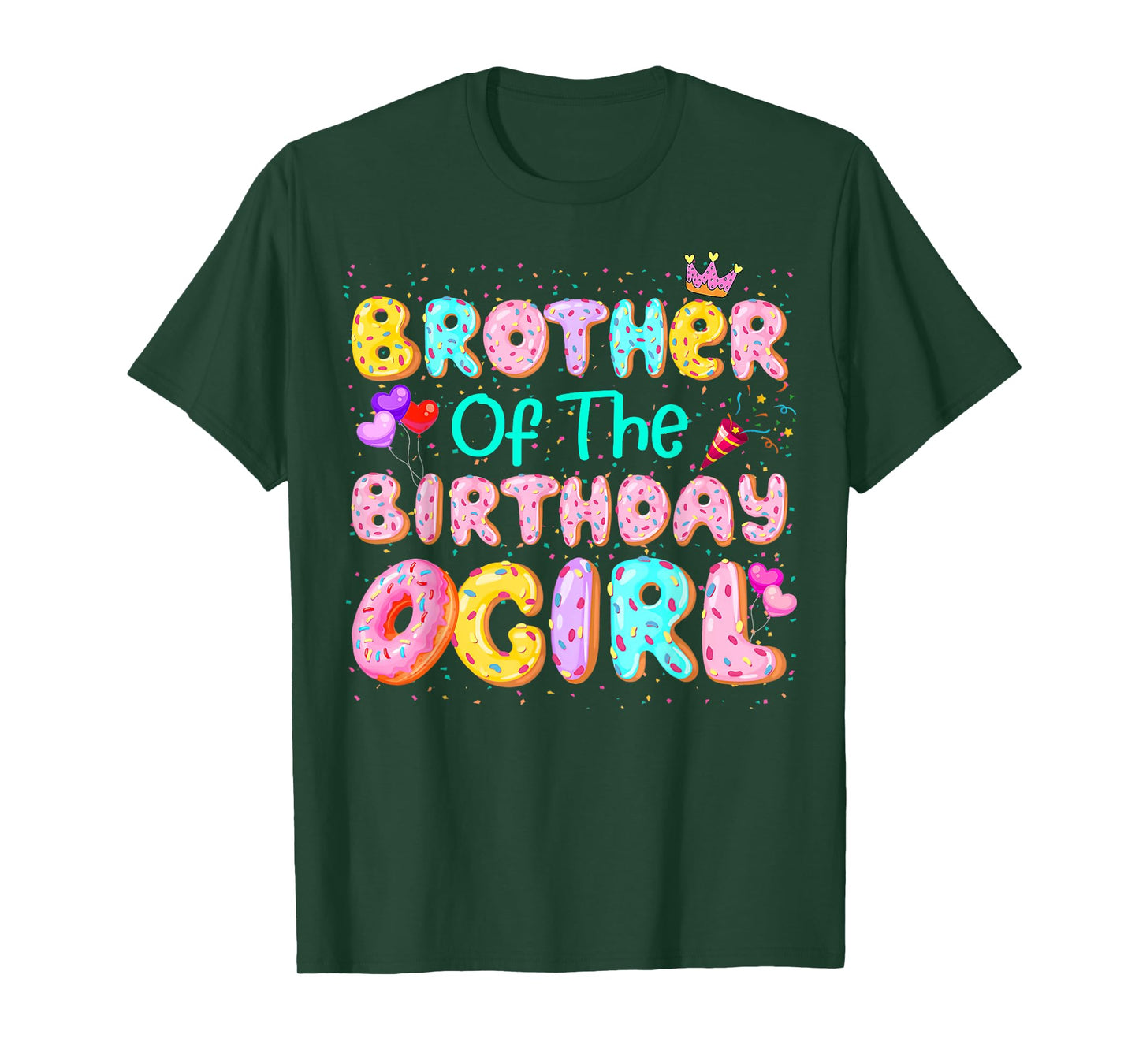 Brother Of The Birthday Girl Sweet Donut Matching Family T-Shirt