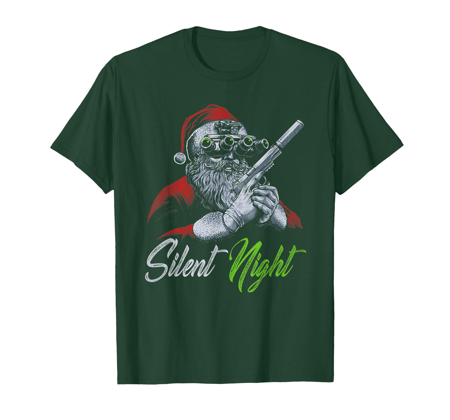 Silent Night Santa Christmas T-Shirt