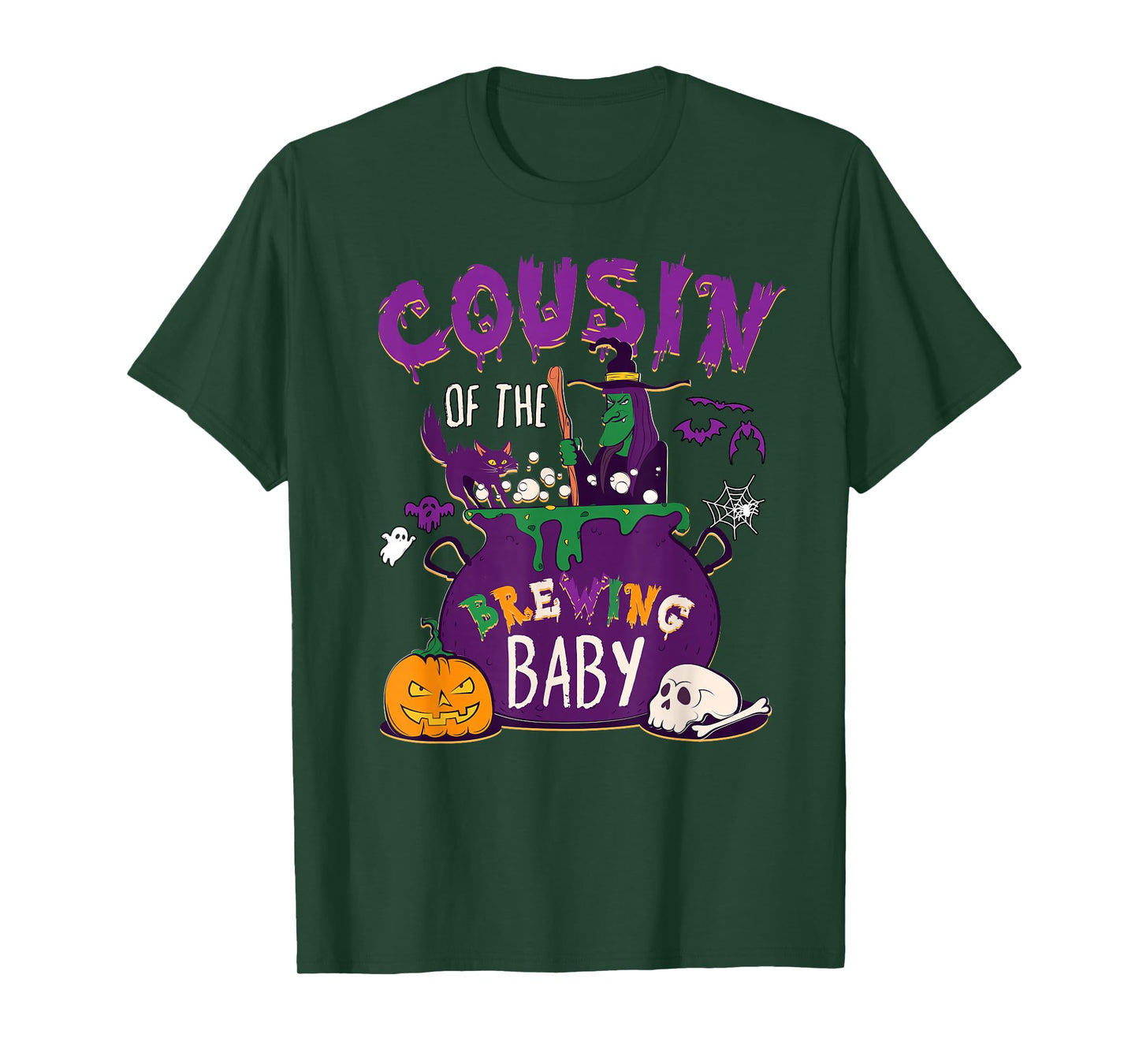 Halloween Baby Shower Cousin of Brewing Baby Matching Family T-Shirt