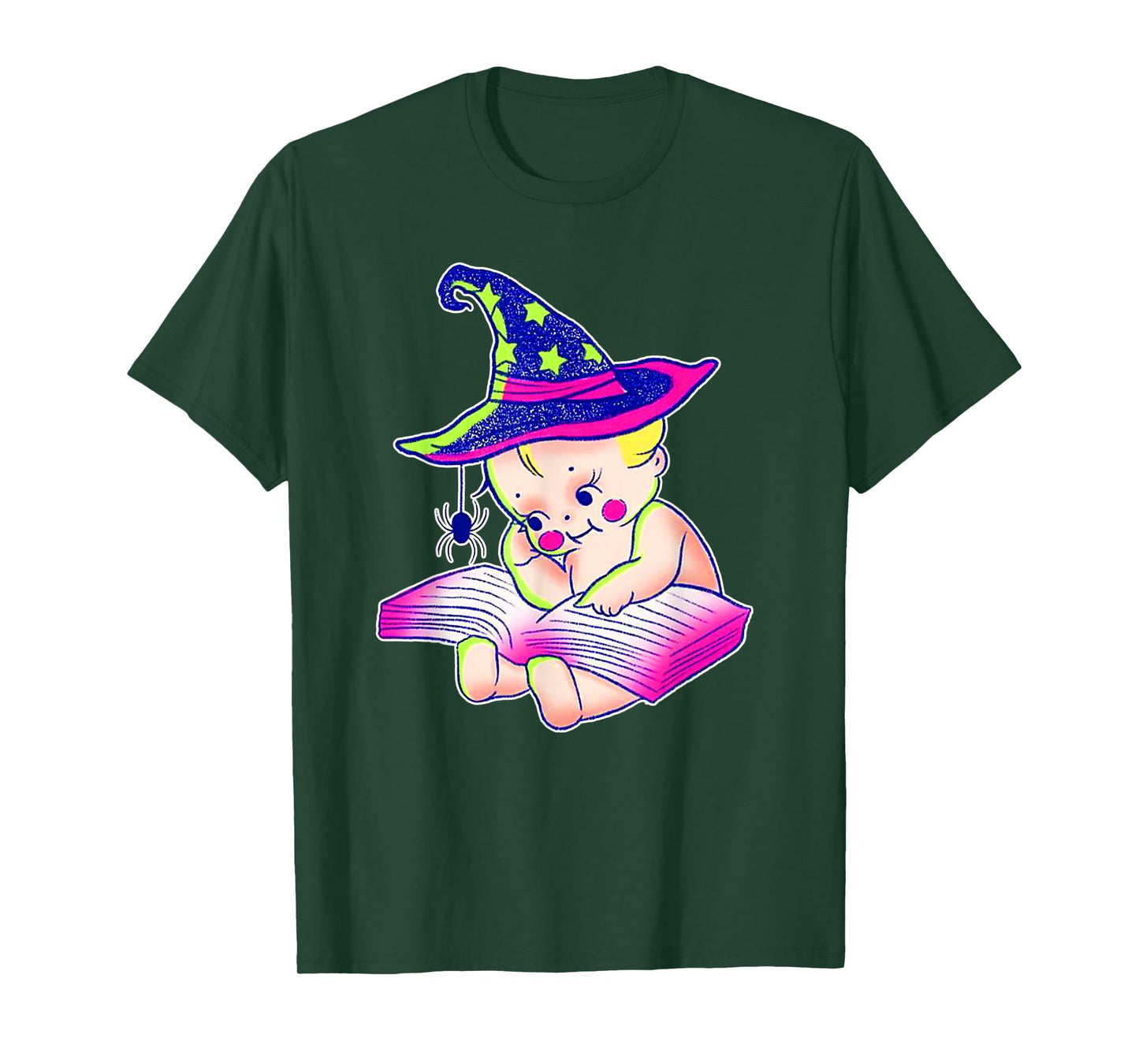 Kewpie Baby Witch Spider Magic Spell Tattoo Flash T-Shirt