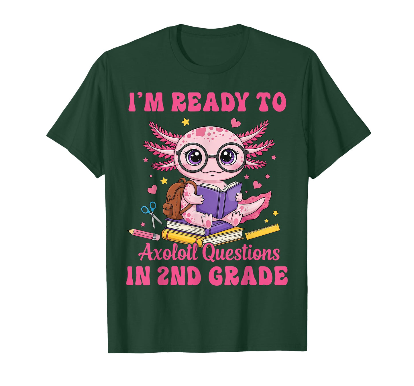 Ready to 2nd Grade Axolotl First Day of School Funny Girl T-Shirt