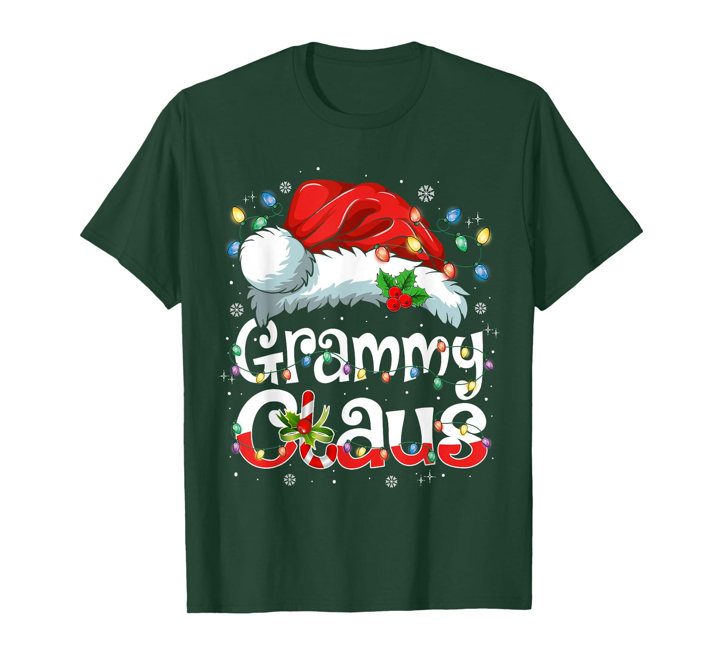 Grammy Claus Xmas Santa Matching Family Christmas Pajamas T-Shirt