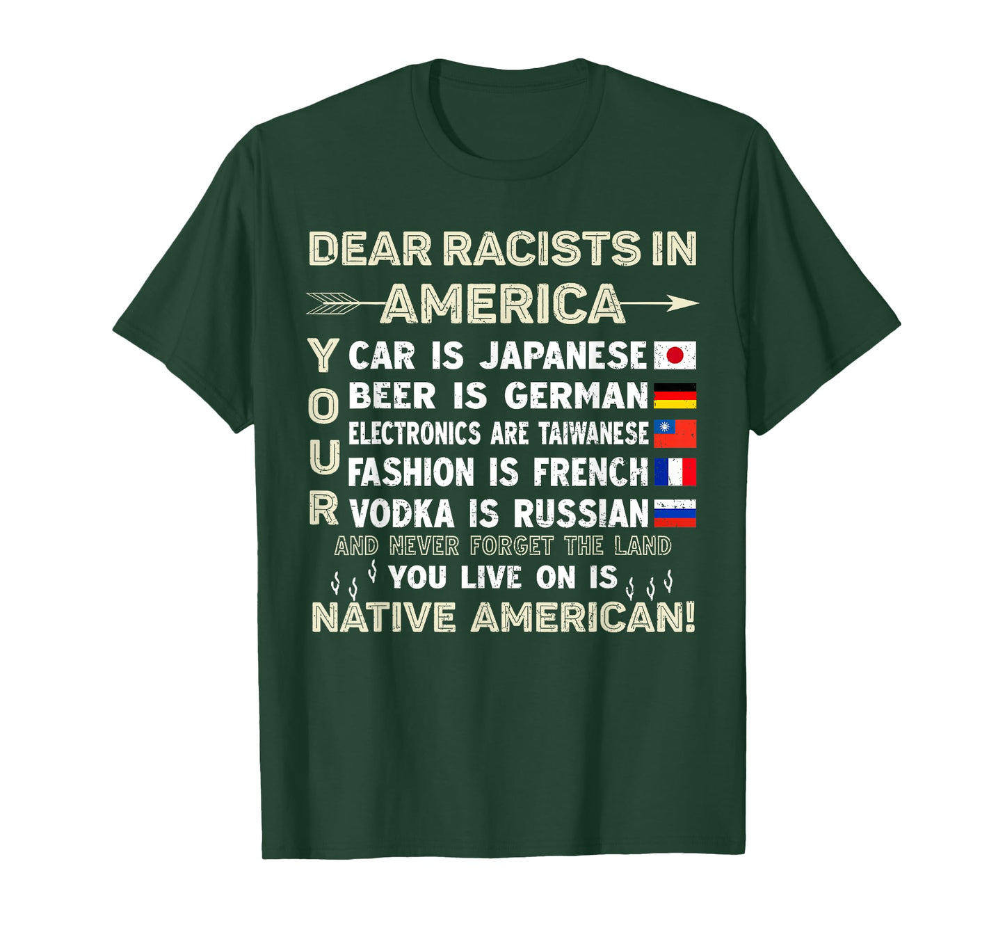 Dear Racists In America Your Car Is Japanese T-Shirt
