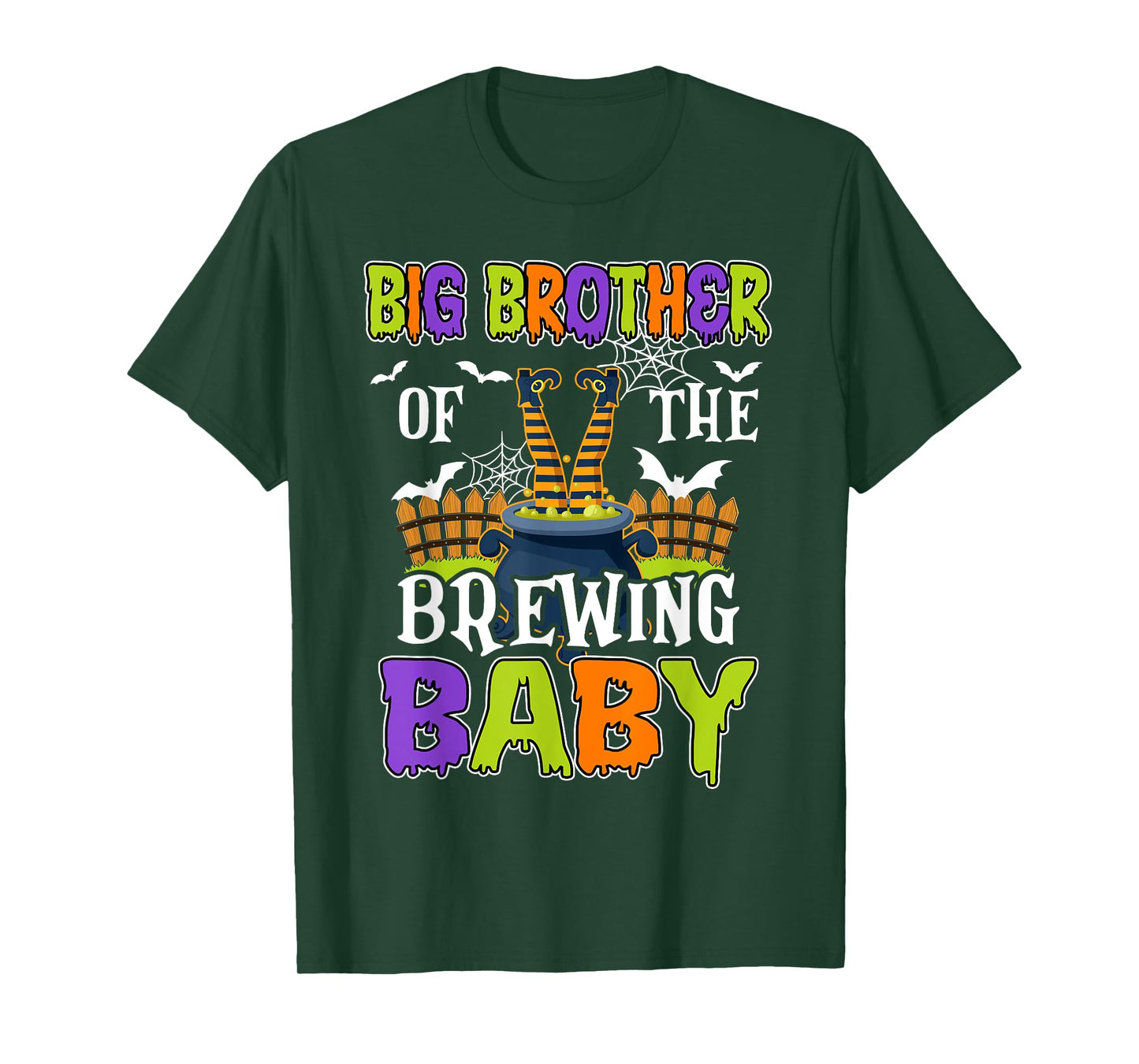 Big Brother Of The Brewing Baby Halloween Witch Baby Funny T-Shirt
