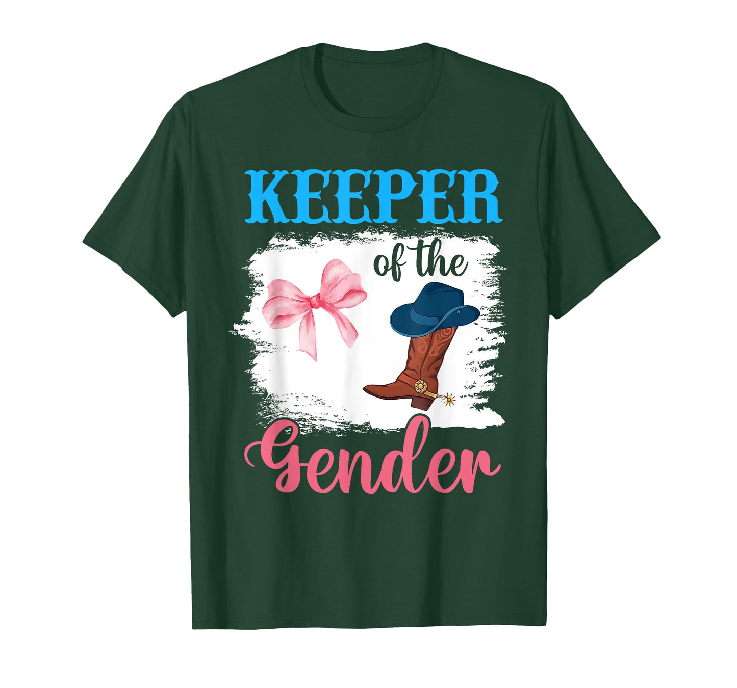 Boots or Bows Gender Reveal Decorations Keeper of the Gender T-Shirt