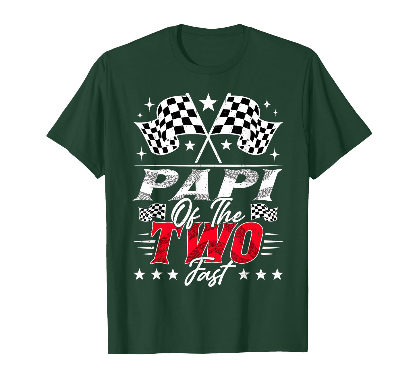 Papi Of The Two Fast Second Birthday Racing Car Family T-Shirt
