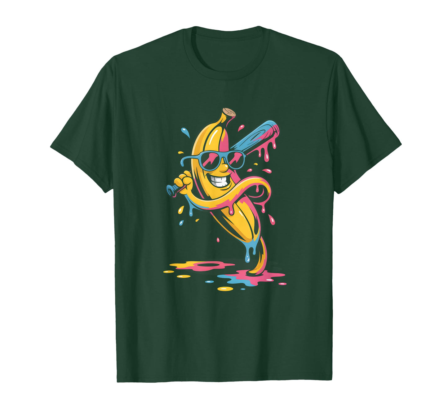 Banana Funny Baseball Drip Kids Youth Boys Girls T-Shirt