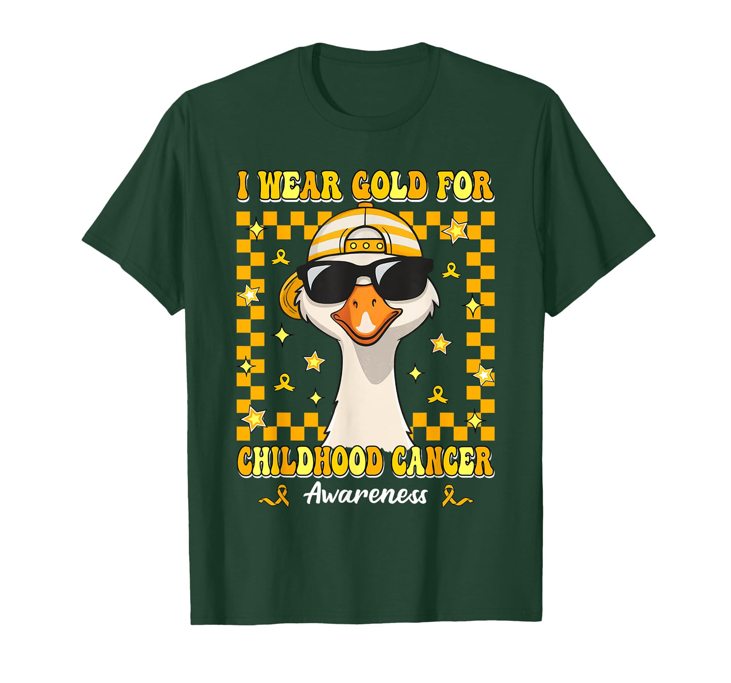 Goose I Wear Gold for Childhood Cancer Boys Kids T-Shirt
