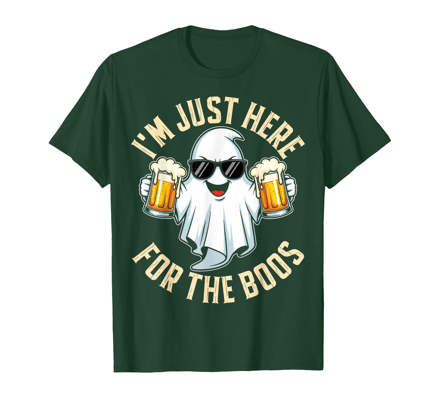 I'm Just Here for The Boos Funny Halloween Ghost Men Women T-Shirt