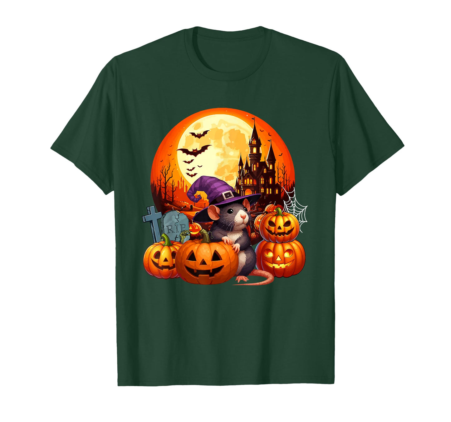 Rat Cosplay Witch Halloween Moon Matching Kids Toddler T-Shirt