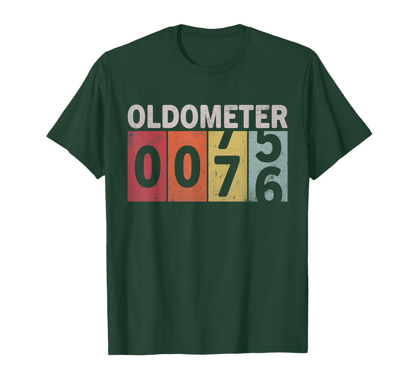 Oldometer 75-76 Funny 76 Years Old Birthday T-Shirt