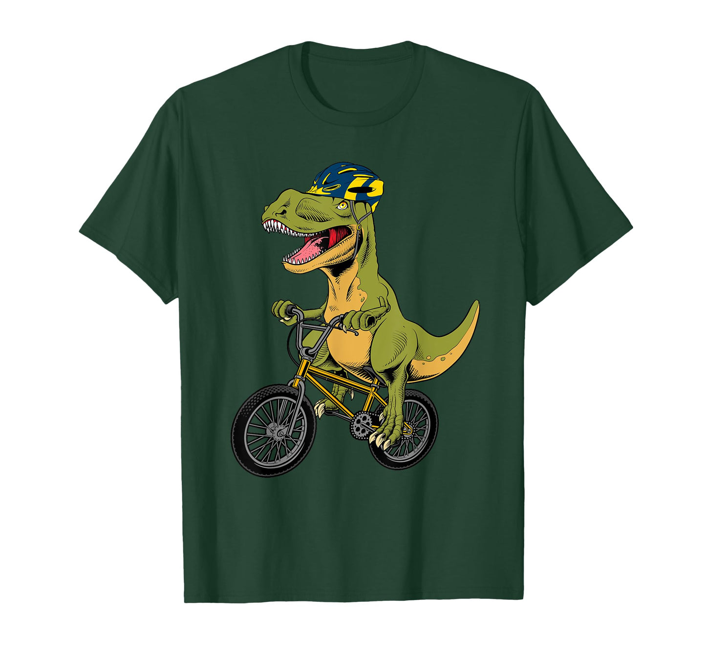 Cool BMX For Men Boys Kids Bike Rider T Rex Dinosaur Bicycle T-Shirt
