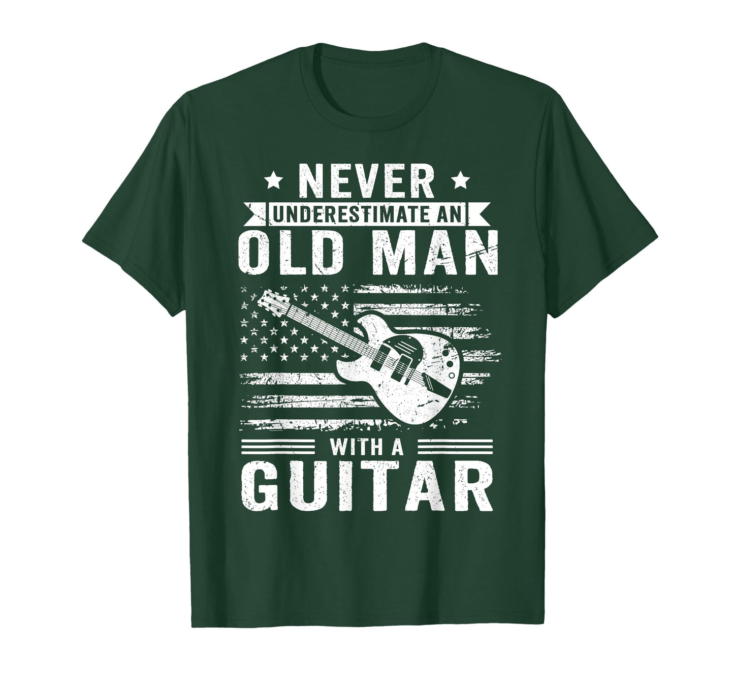 Never Underestimate An Old Man With A Guitar Player T-Shirt