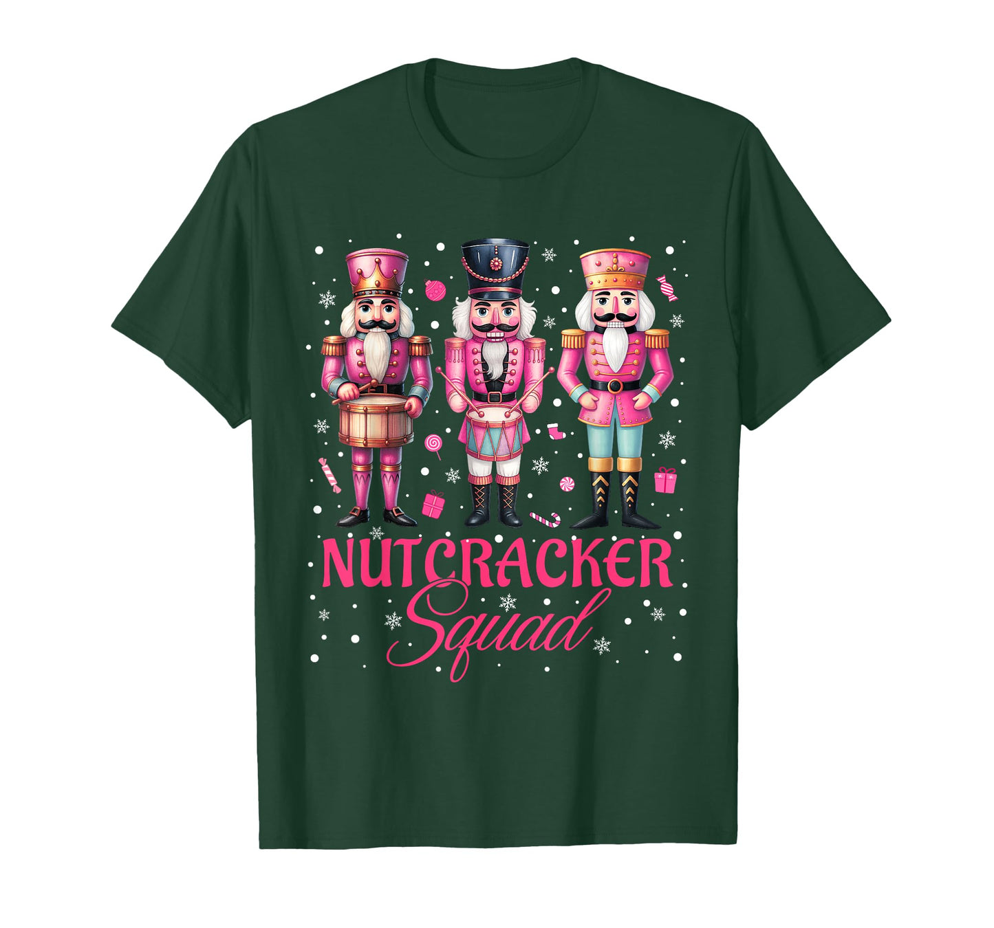 Pink Nutcracker Squad Pink Christmas Ballet Xmas Women Kids T-Shirt