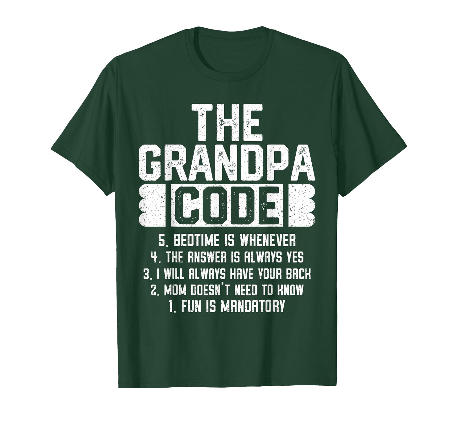 The Grandpa Code Cool Grandfather Joke Fathers Day Funny T-Shirt