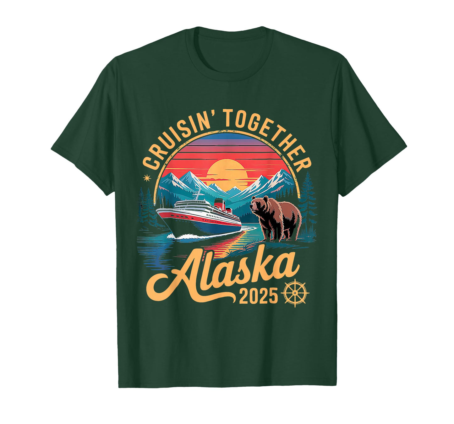 Alaska Cruise 2025 Matching Family Friends And Group Alaskan T-Shirt