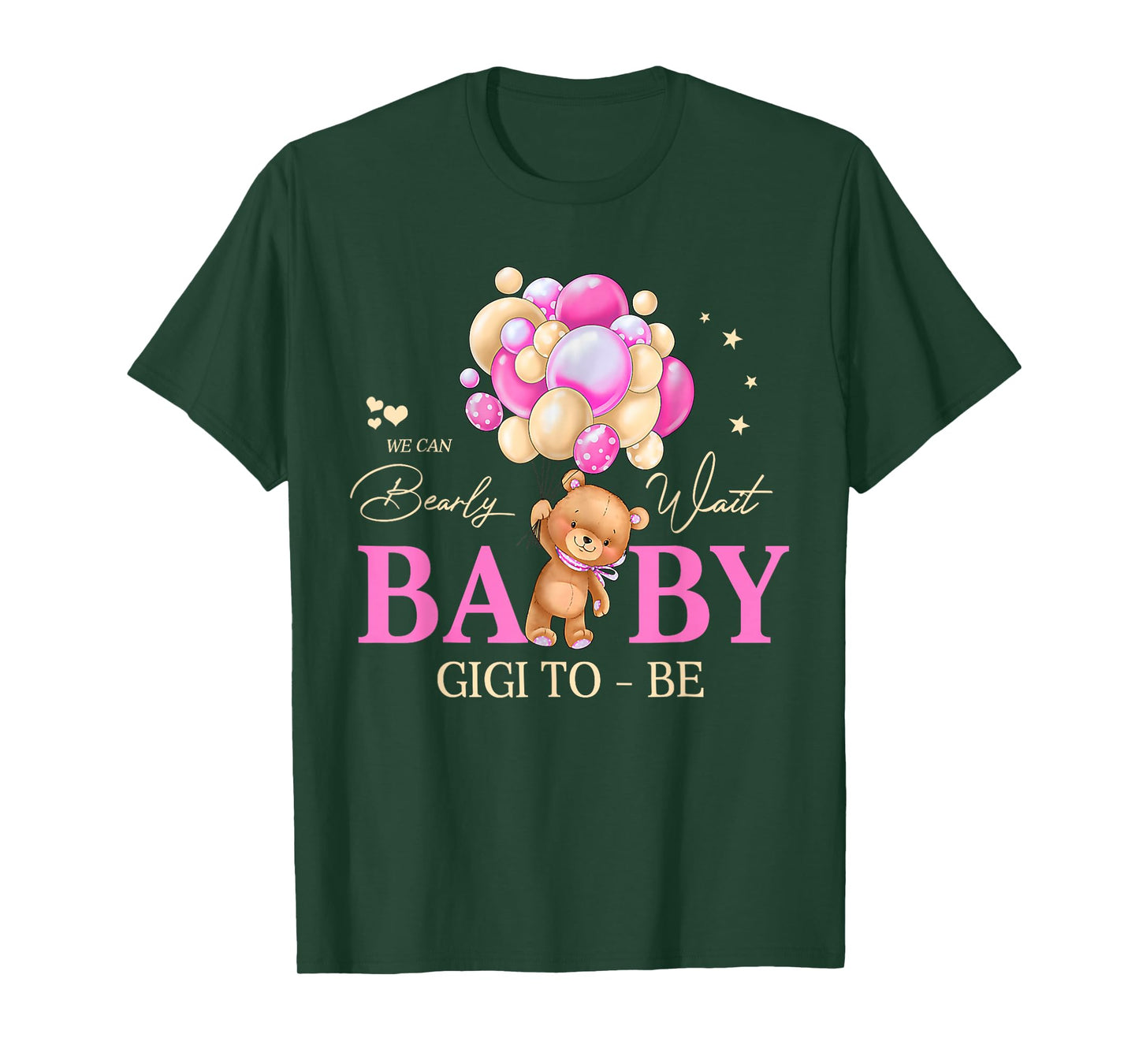 Gigi We Can Bearly Wait Baby Shower Bear Family Matching T-Shirt
