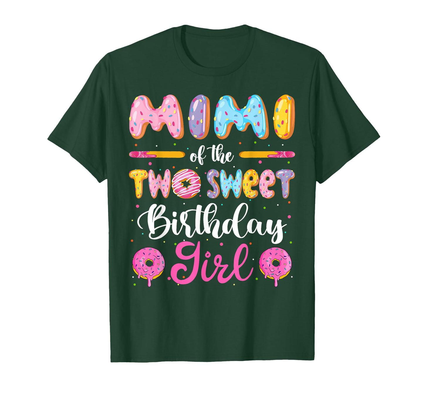 Mimi Of The Two Sweet Birthday Girl Donut 2Nd Birthday T-Shirt