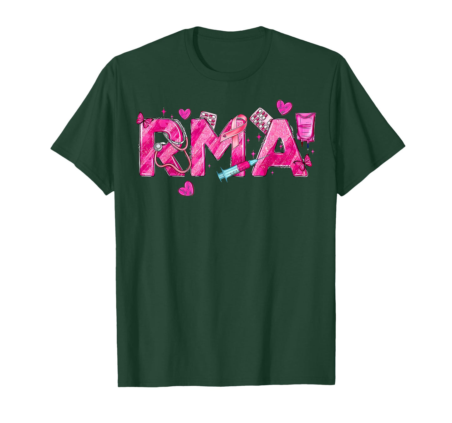 RMA Registered Medical Assistant Nurse Breast Cancer Month T-Shirt
