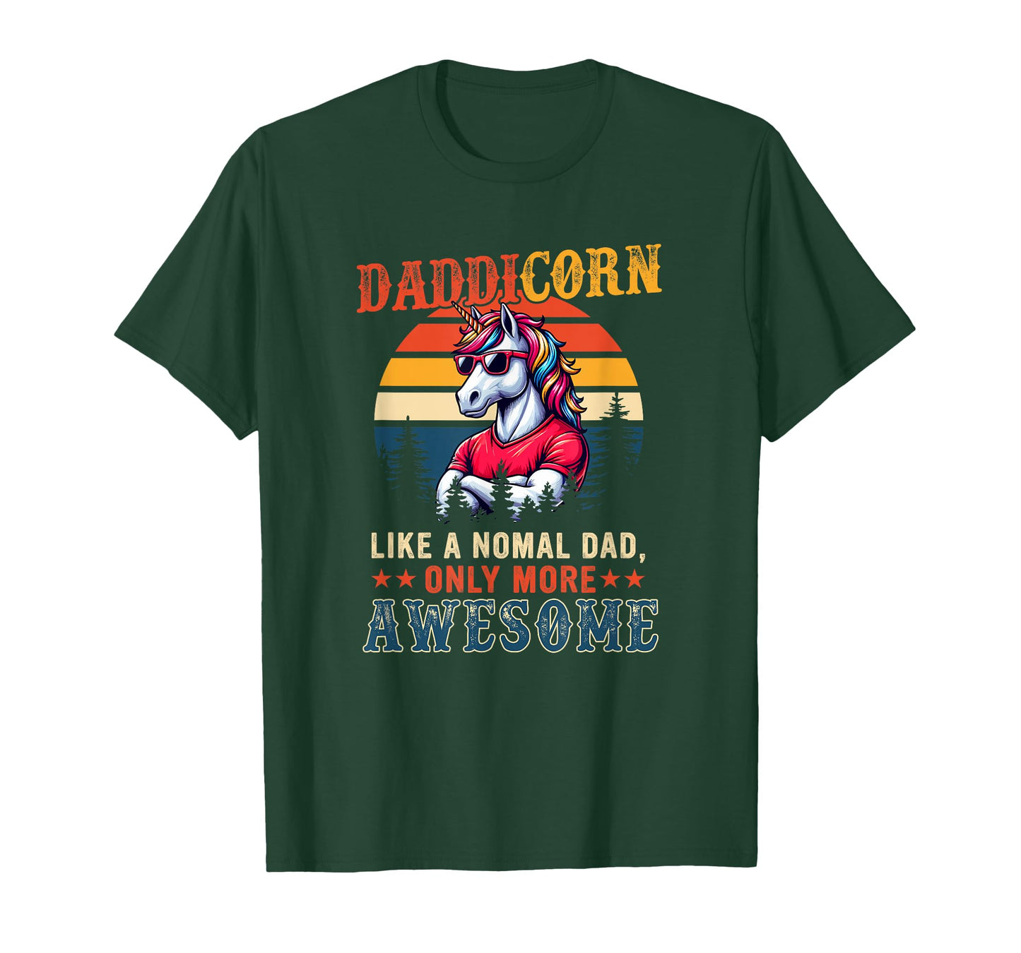 Dadicorn Definition Dad More Awesome Father's Day Unicorn T-Shirt