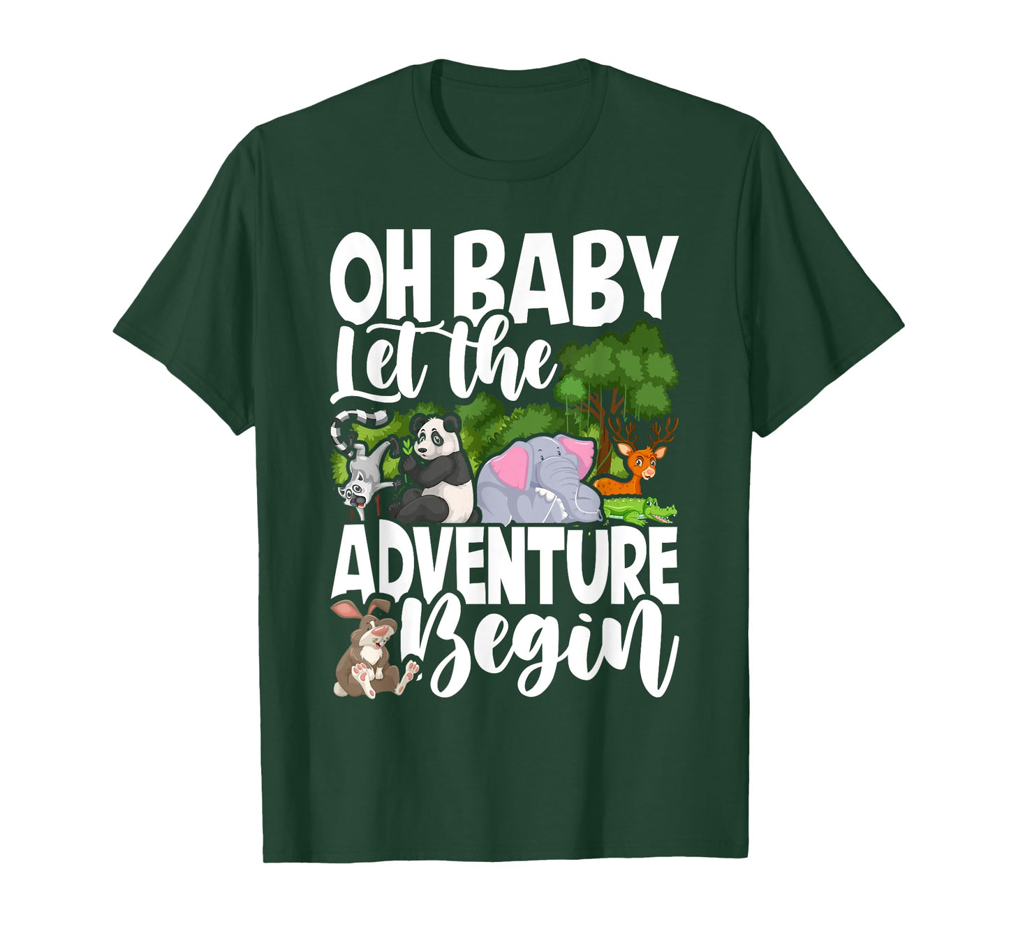 Spring Woodland Baby Shower Animal Theme Matching Neutral T-Shirt