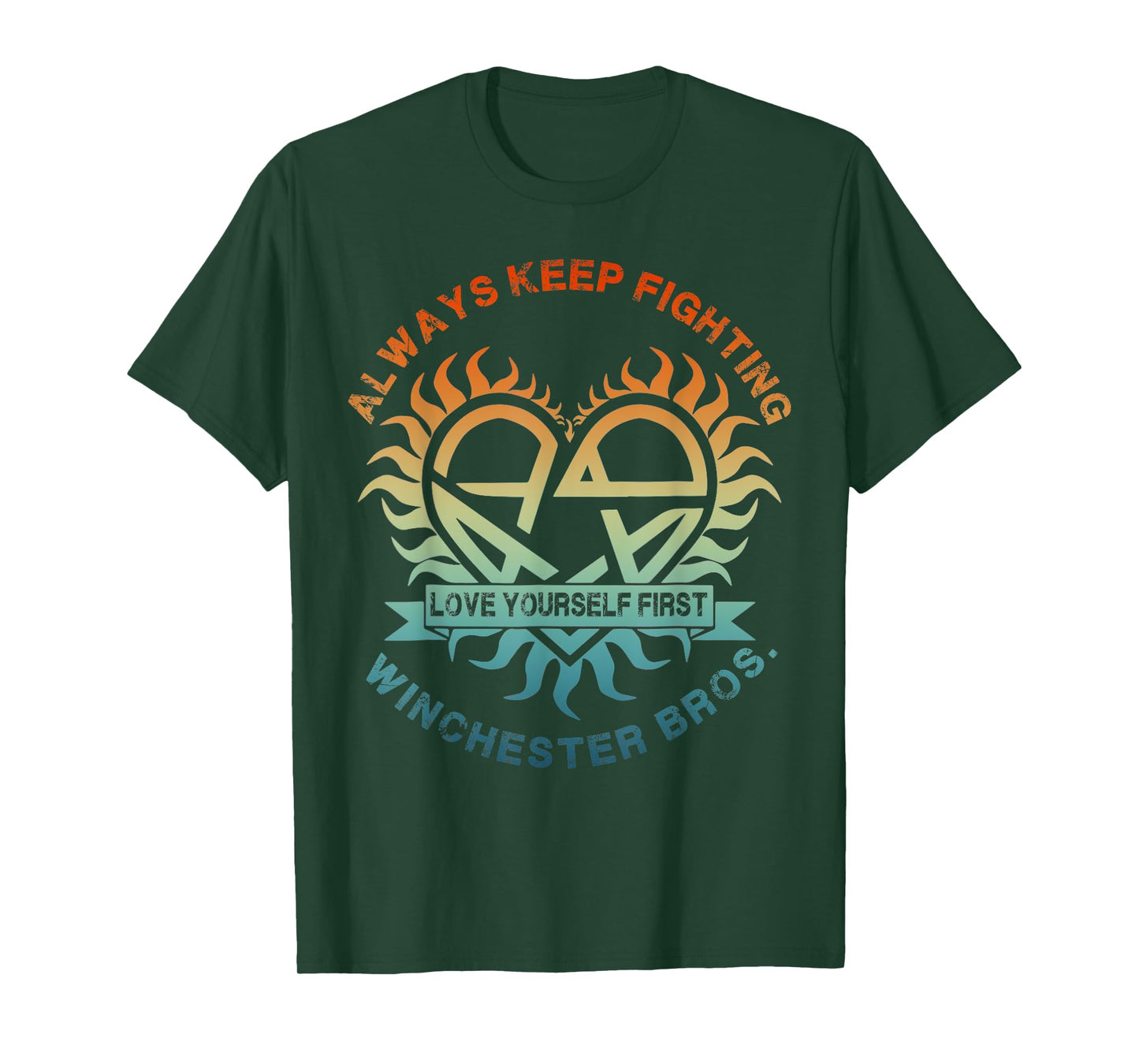 Vintage Always Keep Fighting Winchester Bros Love Yourself T-Shirt