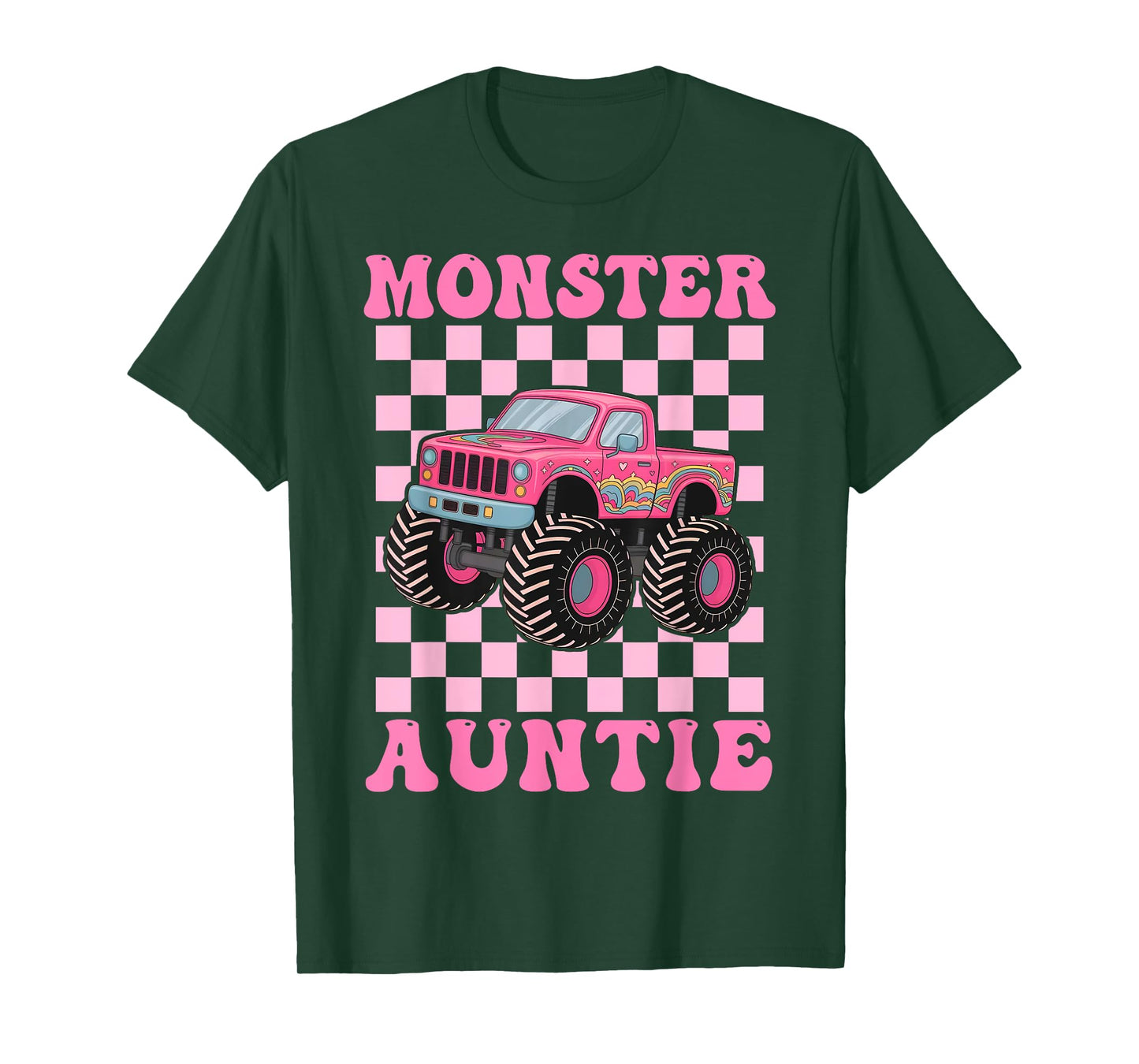 Monster Truck Auntie Family Matching Monster Truck Lovers T-Shirt
