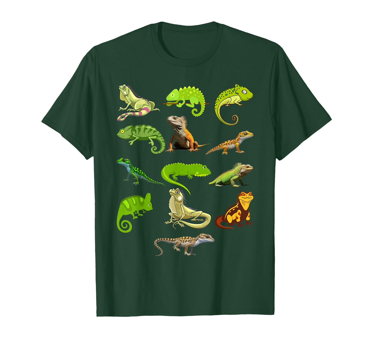 Kids Lizard Collage Bearded Dragon T-Shirt
