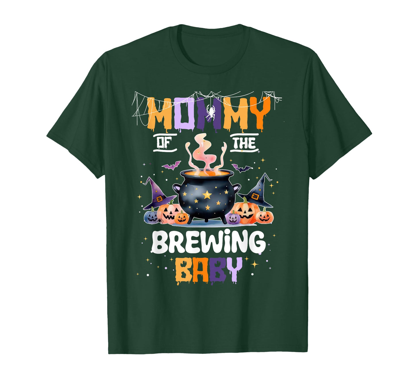 Mommy of The Brewing Baby Boo Ghost Halloween Baby Shower T-Shirt