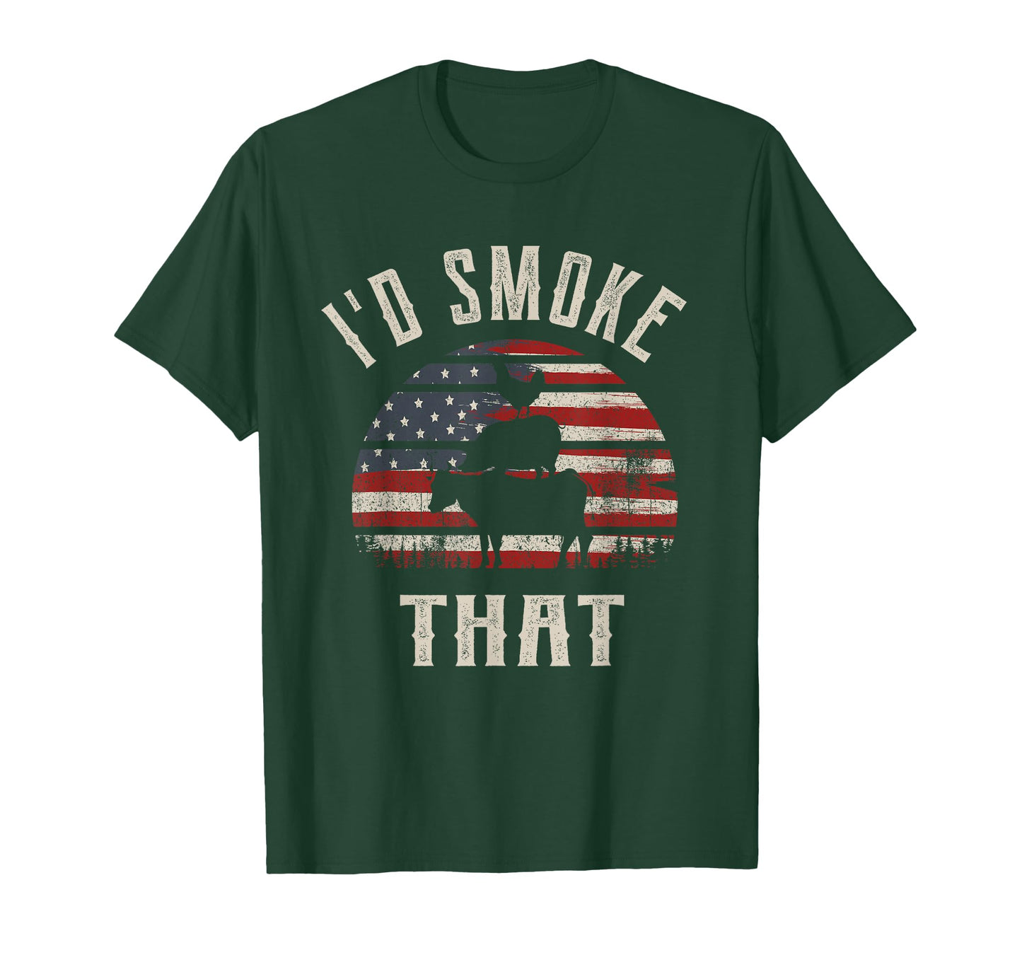 I'd Smoke That, Funny Patriot Gift for BBQ and Meat Lovers T-Shirt