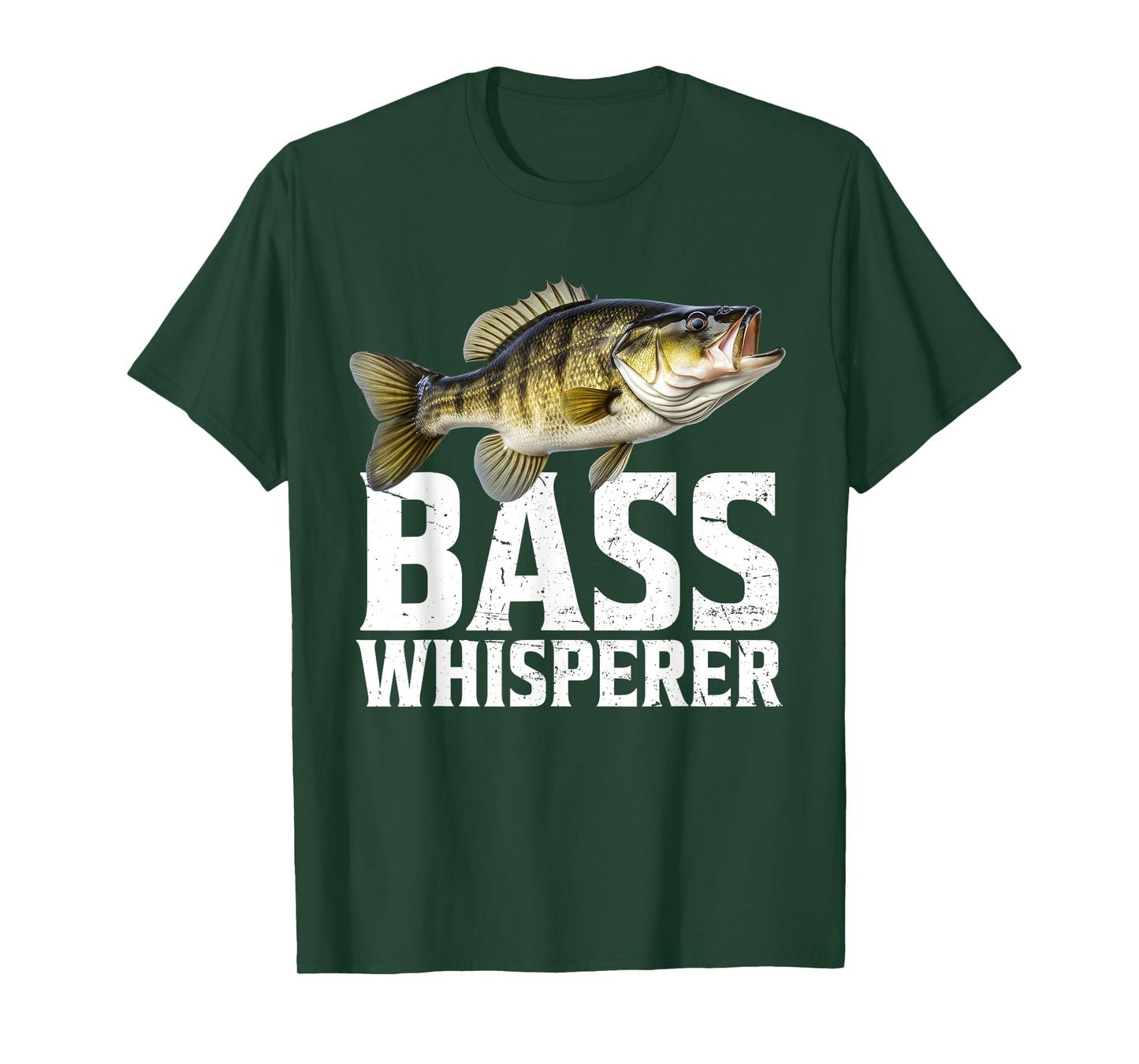 Bass Fishing Shirts for Men Bass Whisperer Fishing T-Shirt