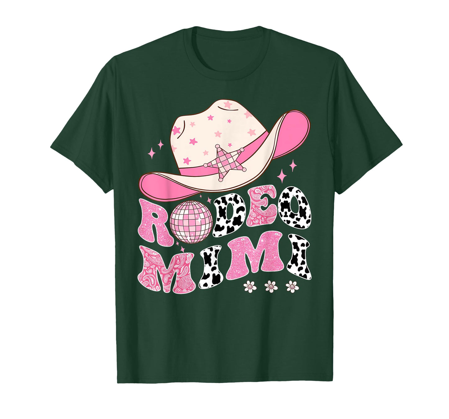 Rodeo Mimi Pink CowGirl 1St Birthday Disco Groovy T-Shirt