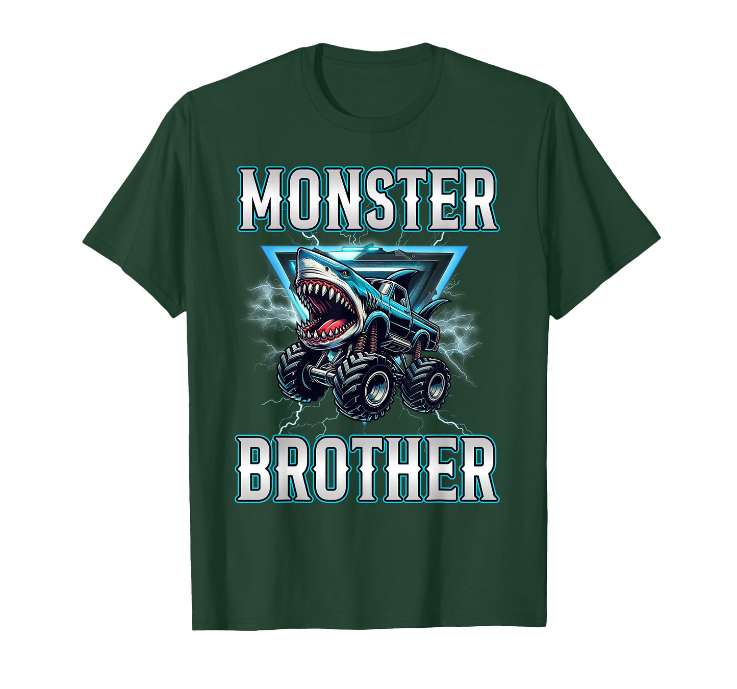 Brother of the Birthday Boy Monster Truck Birthday Family T-Shirt