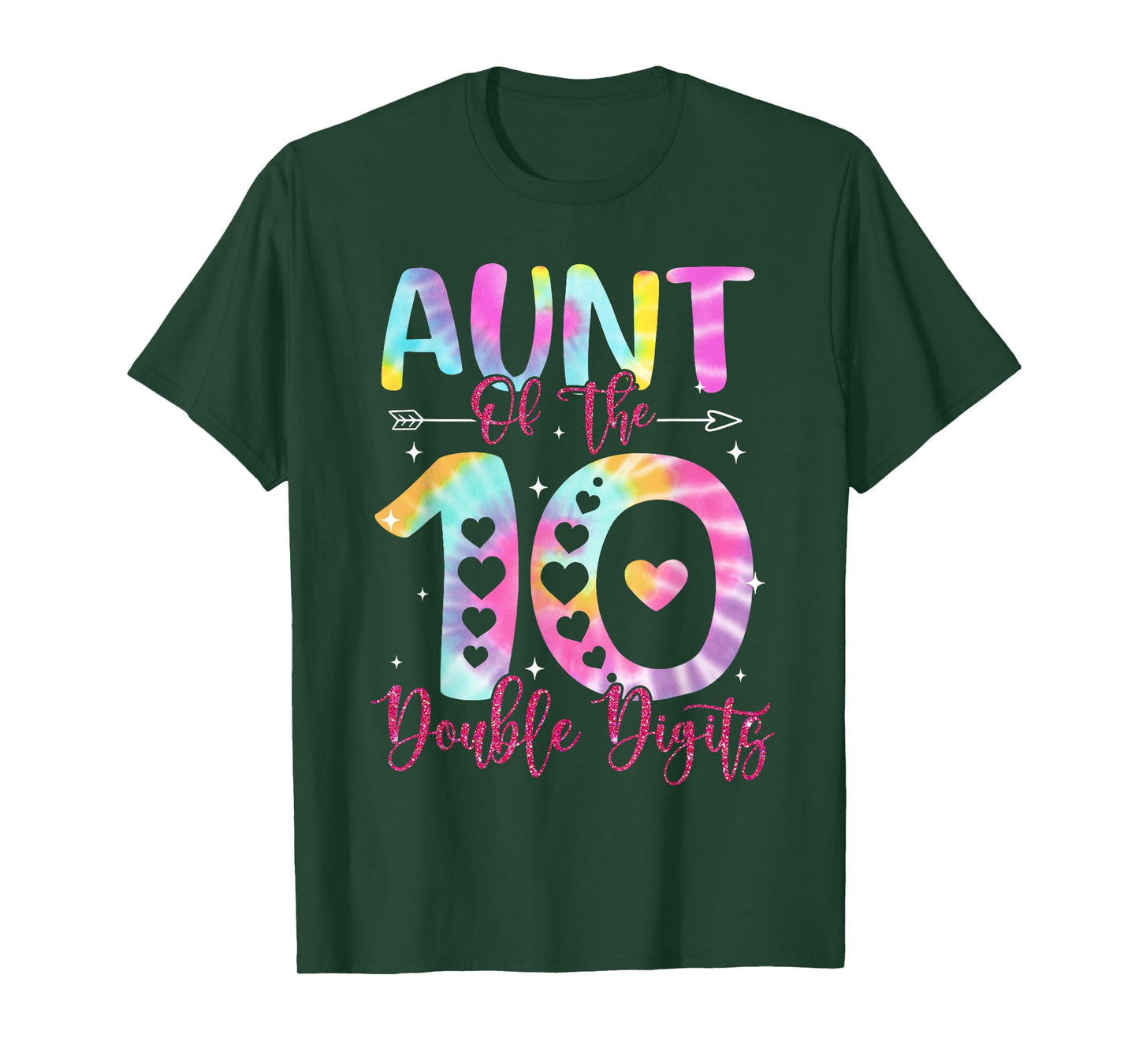 Aunt of The Birthday Girl Double Digits 10th Birthday T-Shirt