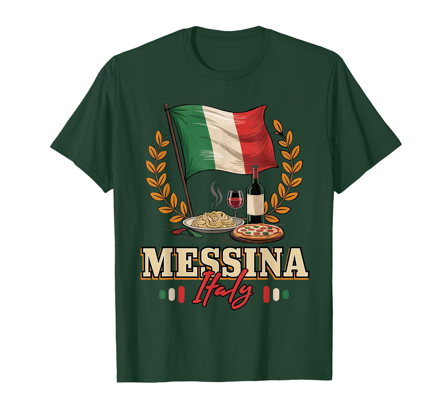 Messina Italy Souvenir Messina Vacation Italian Flag T-Shirt