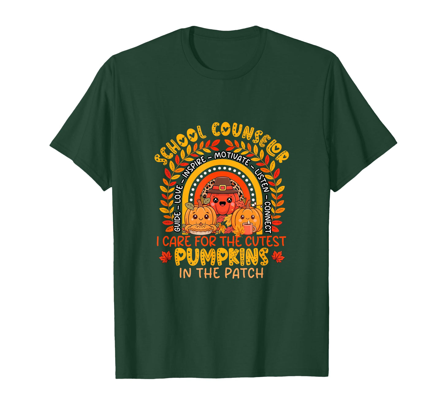 School Counselor I Care for Cutest Pumpkins Thanksgiving T-Shirt