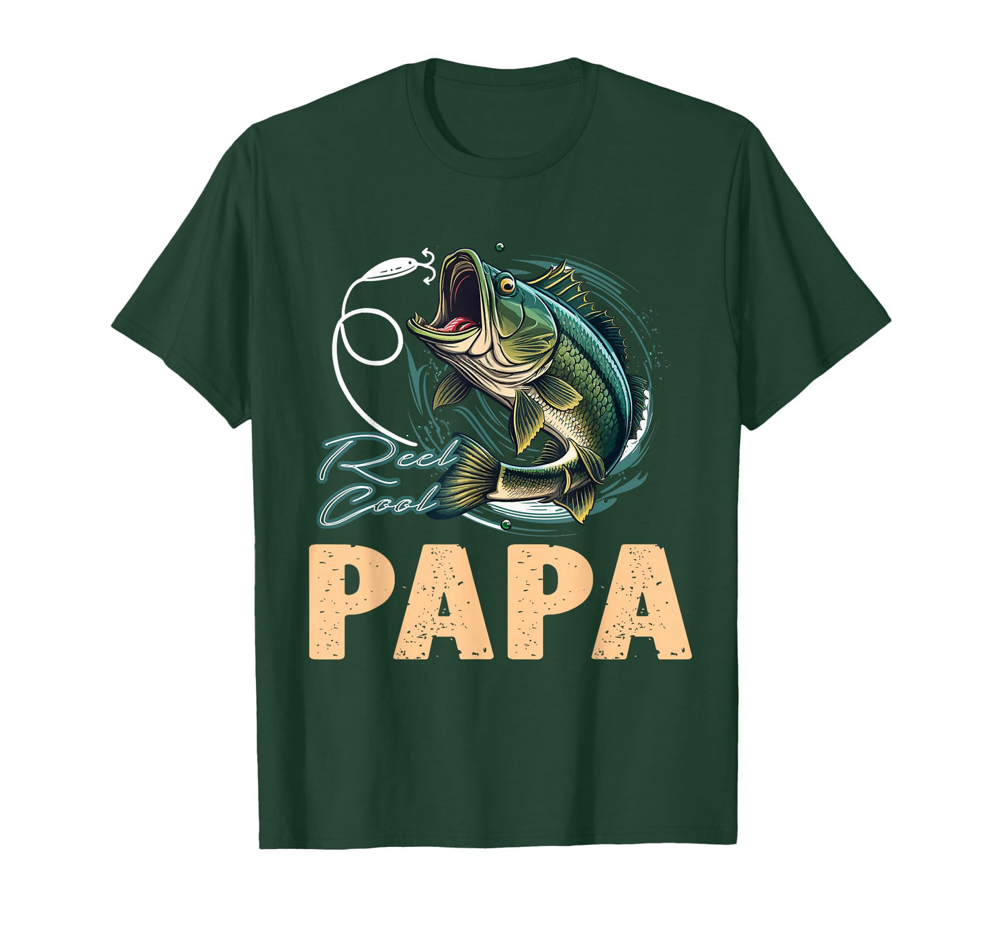 Fathers Day Funny Fisherman Reel Cool Papa Fishing Lover T-Shirt