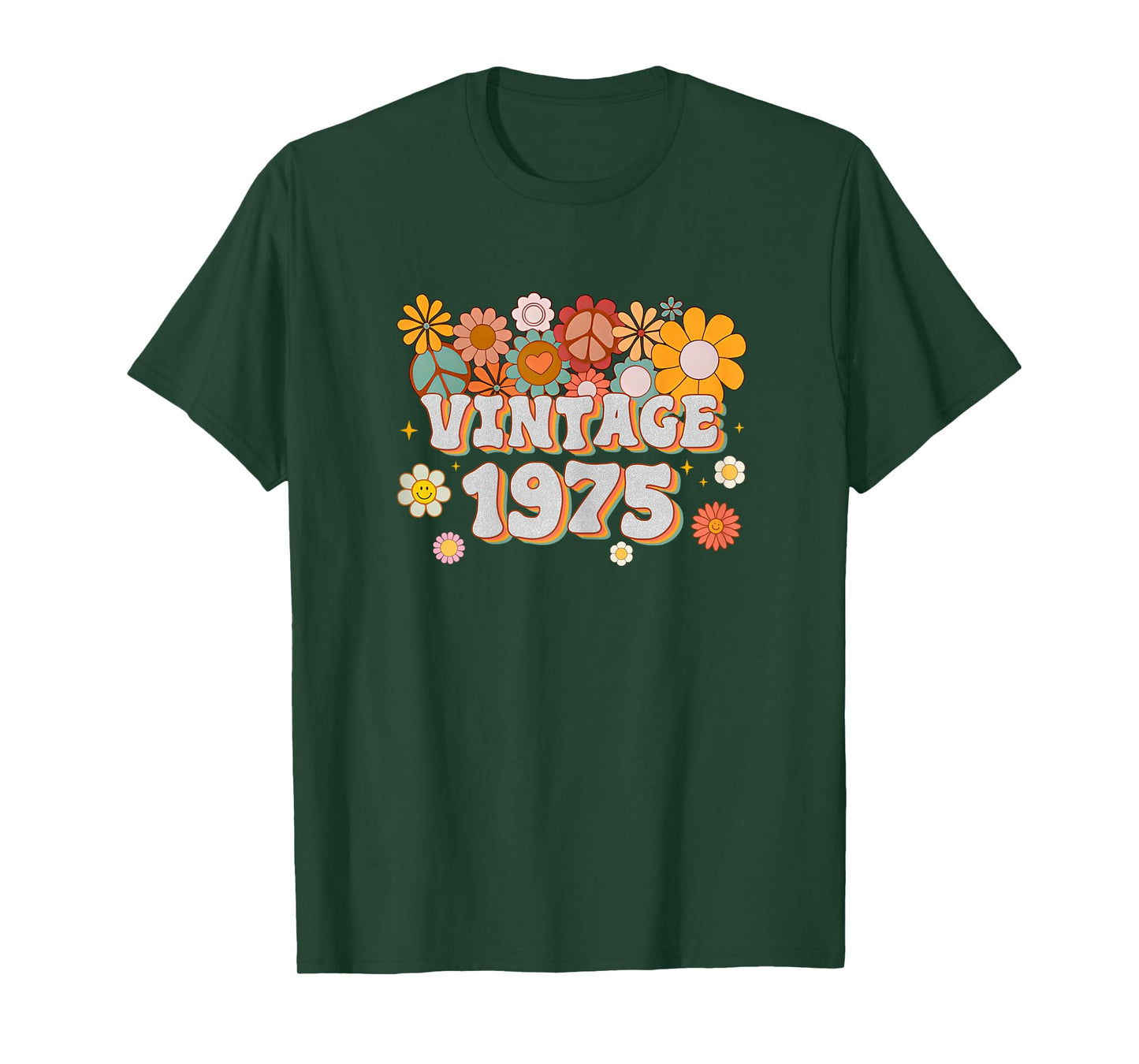 Vintage 1975 48th Birthday Gift Retro 48 Years Old Mom Dad T-Shirt