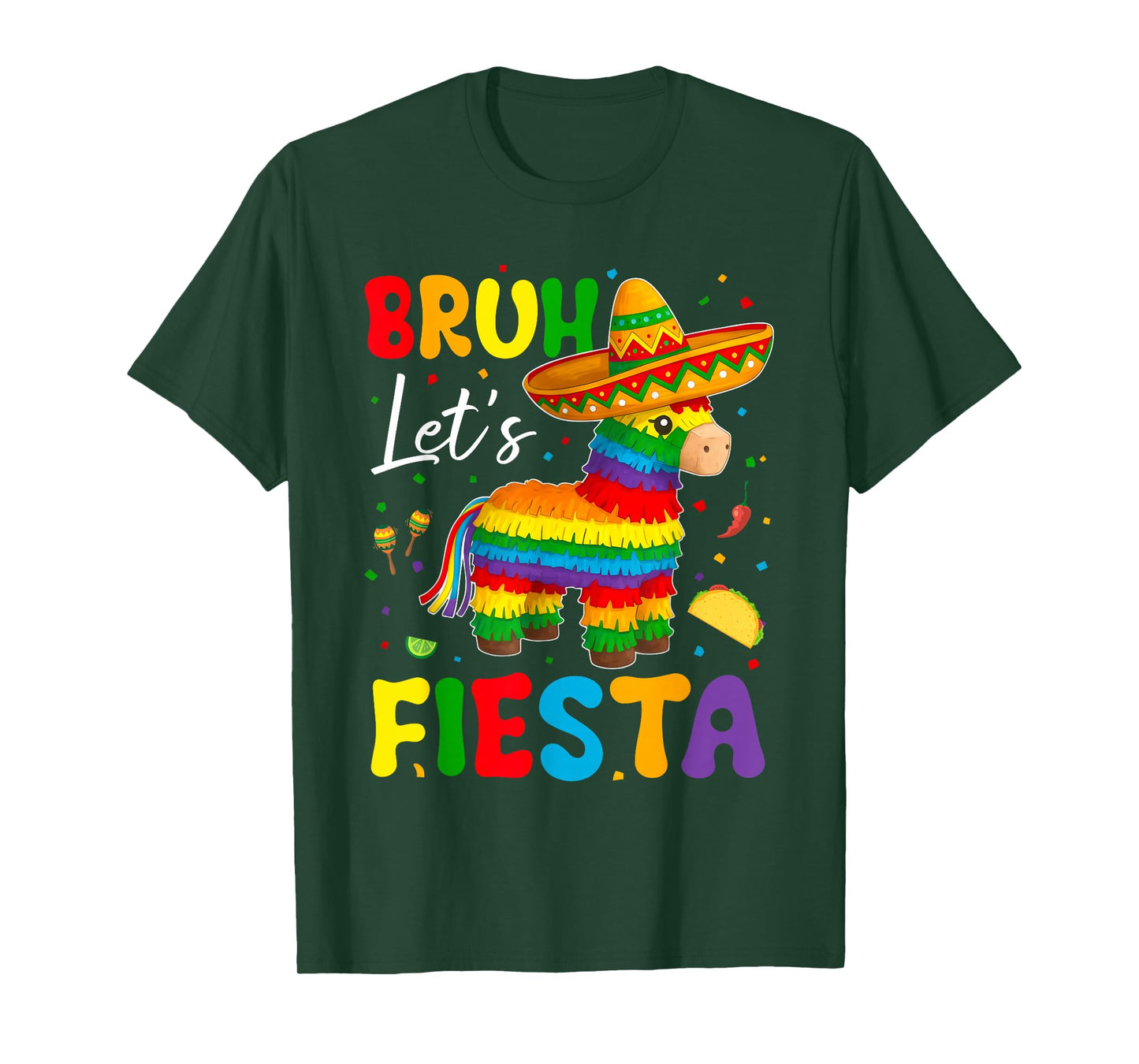 Bruh Lets Fiesta Cinco Mayo Pinata Funny Mexican Boy Men Kid T-Shirt